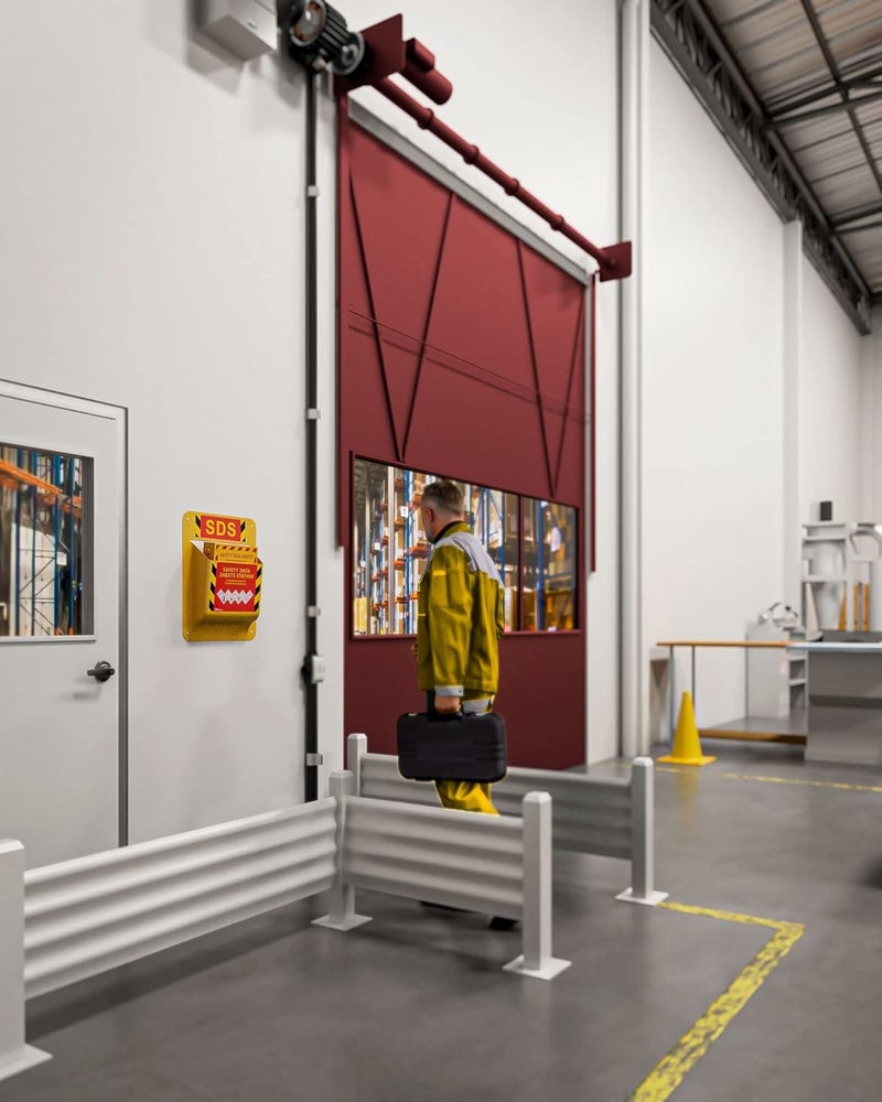 Oshawork Yellow Safety Inc., MSDS SDS Wall Station - 2024 Requirements Heavy Wall Mounted MSDS Binder Holder, Includes Mounting Hardware - Image 2